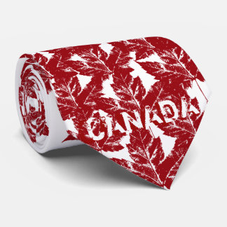 Canada Souvenir Tie Red Vintage Maple Leaf Tie