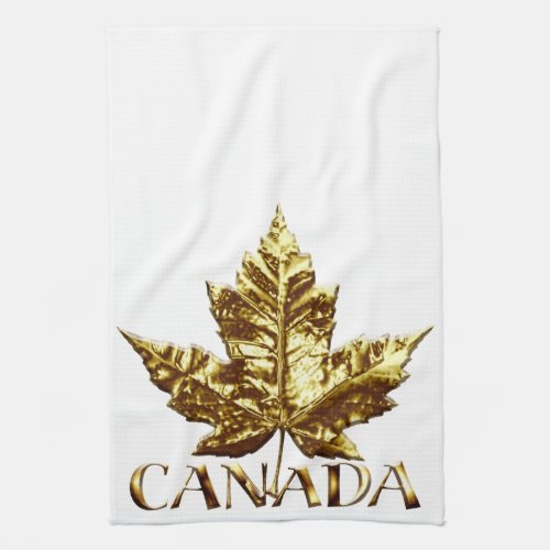 Canada Souvenir Towel Gold Canada Tea Towel