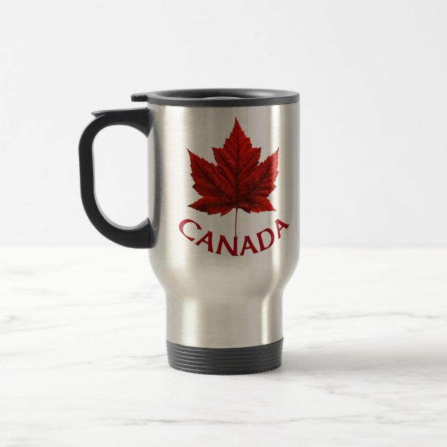 Canada Souvenir Travel Mug  Maple Leaf Mug (Left)
