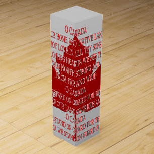 Canada Souvenir Wine Box Canada Anthem Wine Box
