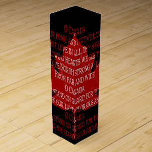 Canada Souvenir Wine Box Canada Anthem Wine Box