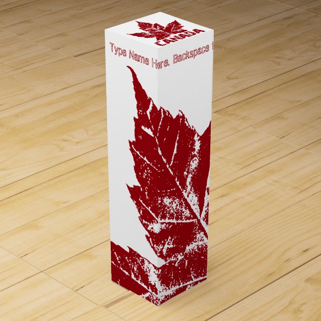Canada Souvenir Wine Box Cool Custom Canada (Front)