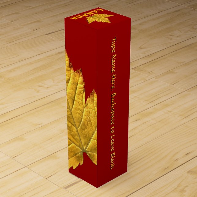 Canada Souvenir Wine Box Custom Canada Box (Back)