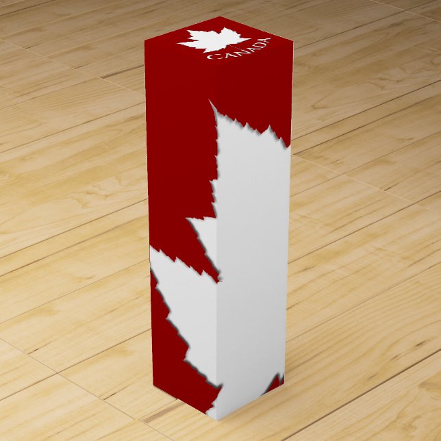 Canada Souvenir Wine Box Custom Canada Flag Box (Front)