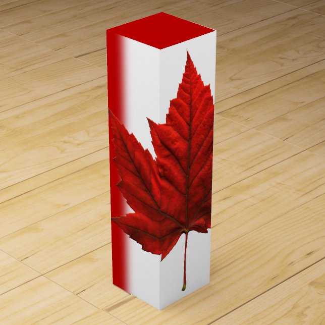 Canada Souvenir Wine Box Custom Canada Flag Box (Front)