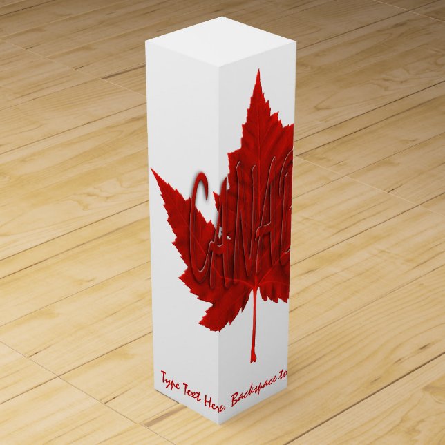 Canada Souvenir Wine Box Personalized CN Souvenir (Front)