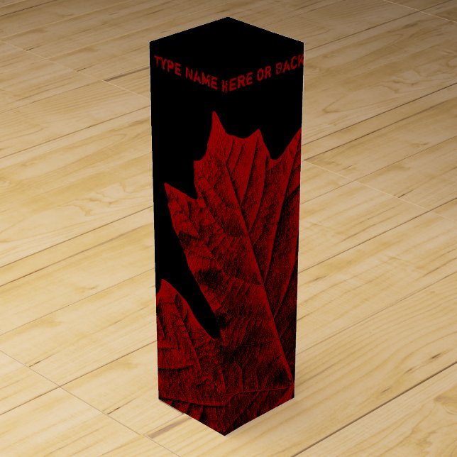 Canada Souvenir Wine Box Personalized CN Souvenir (Front)