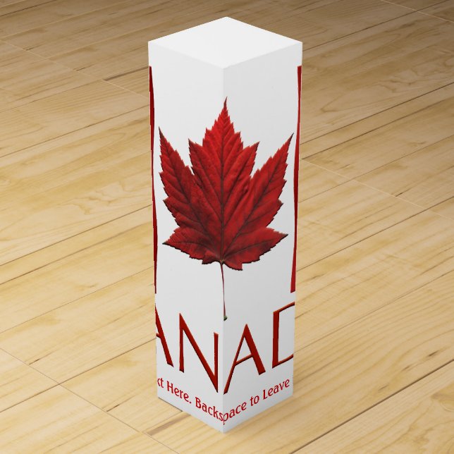Canada Souvenir Wine Box Personalized CN Souvenir (Front)