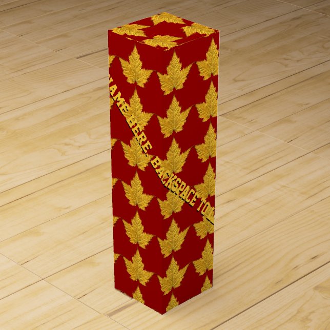 Canada Souvenir Wine Box Team Canada Custom Box (Front)