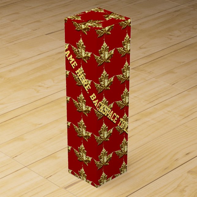 Canada Souvenir Wine Box Team Canada Custom Box (Front)