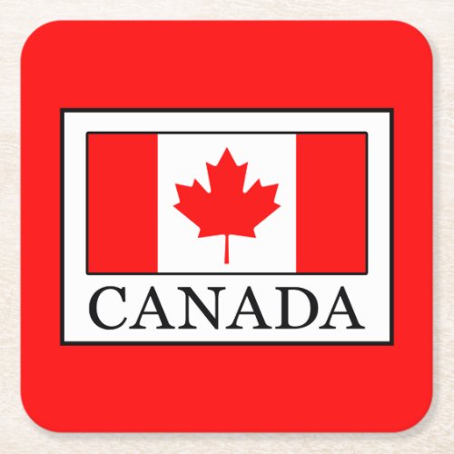 Canada Square Paper Coaster