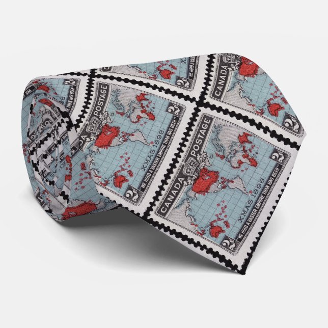 Canada stamp 1890s neck tie (Rolled)