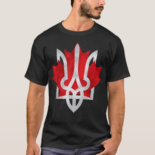 Canada Stand With Ukraine Coat Of Arms Maple Maple T_Shirt