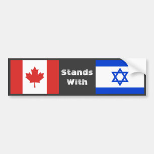 Canada Stands With Israel Bumper Sticker