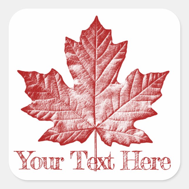 Canada Stickers Personalized Maple Leaf Stickers (Front)