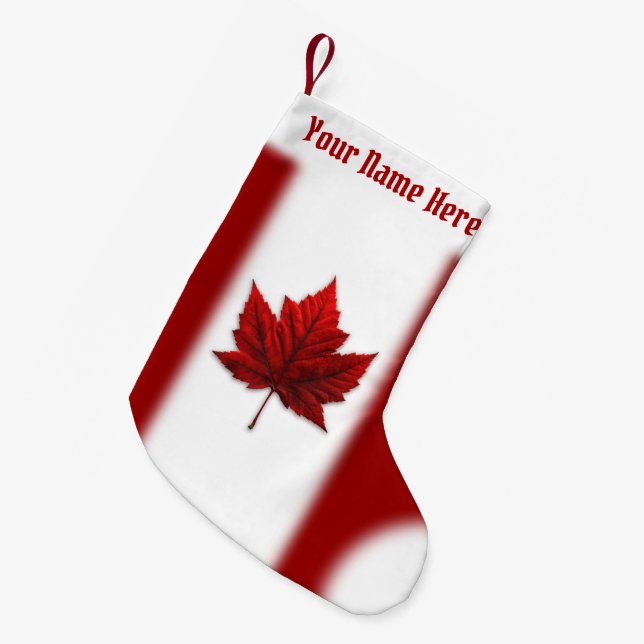 Canada Stocking Canada Maple Leaf Christmas Sock (Front (Hanging))