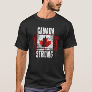 Canada Strong Distressed Flag Canadian Pride T Shi T-Shirt