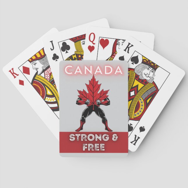 Canada Strong & Free Poker Cards (Back)