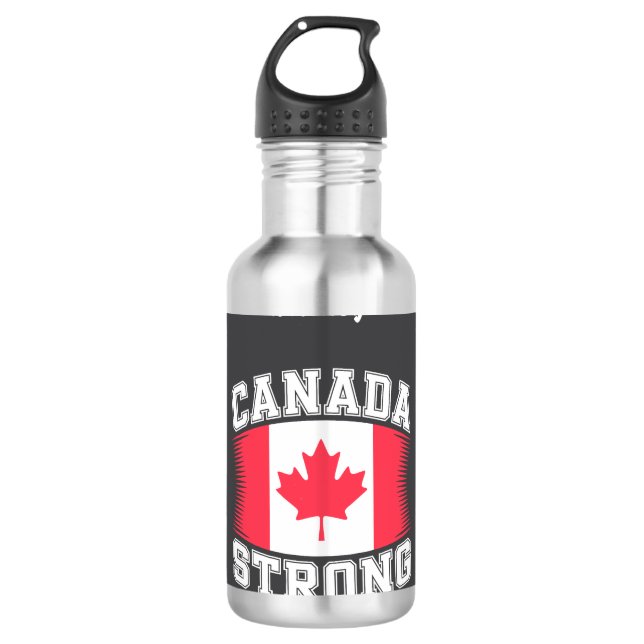 Canada Strong Stainless Steel Water Bottle (Front)