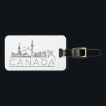 Canada Stylized Skyline Luggage Tag<br><div class="desc">A unique luggage tag representing the beautiful land of Canada.  This tag features a stylized illustration of the city's unique skyline with its name underneath.</div>