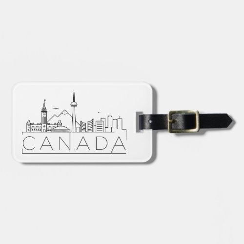 Canada Stylized Skyline Luggage Tag