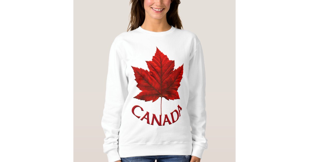 Canada Sweatshirt Women's Canada Shirts Customize | Zazzle