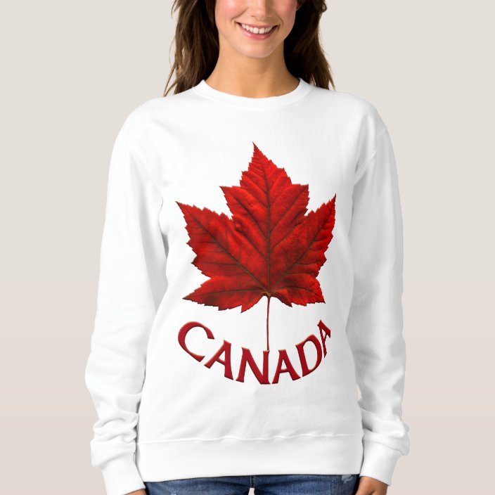 Canada Sweatshirt Women's Canada Shirts Customize | Zazzle.com