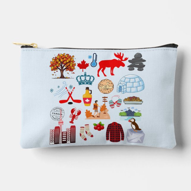   Canada Symbols Accessory Pouch (Front)