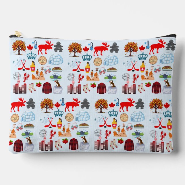 Canada Symbols Accessory Pouch (Front)