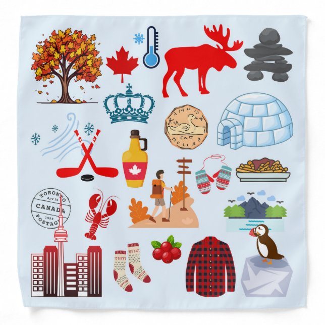 Canada Symbols Bandana (Front)