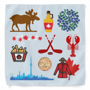 Canada Symbols Bandana