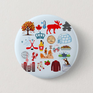 Canada Symbols Button