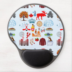 Canada Symbols Gel Mouse Pad