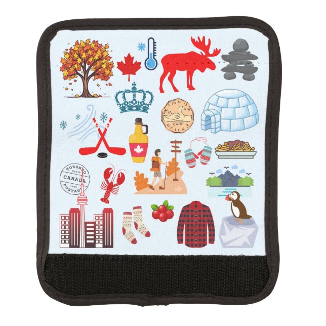 Canada Symbols Luggage Handle Wrap (Front)