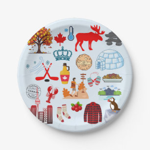 Canada Symbols Paper Plates