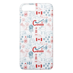 Canada Symbols Pattern iPhone 8 Plus/7 Plus Case