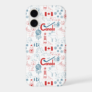 Canada Symbols Pattern iPhone 17 Case