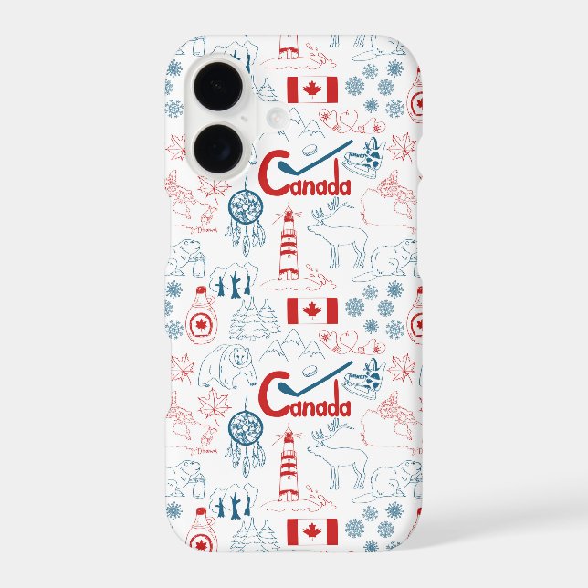 Canada | Symbols Pattern Iphone Case (Back)