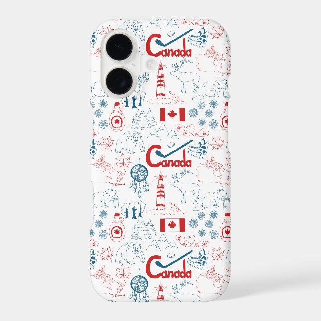 Canada | Symbols Pattern Iphone Case (Back)