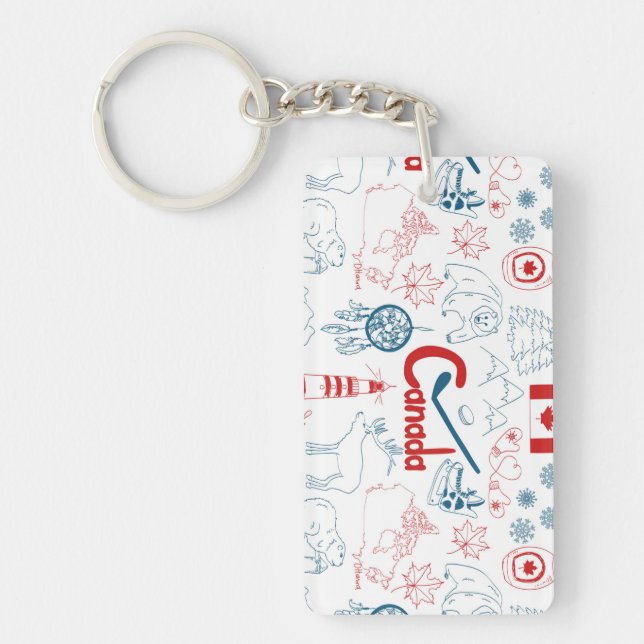 Canada | Symbols Pattern Keychain (Front)