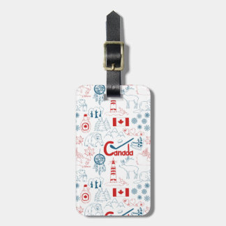 Canada | Symbols Pattern Luggage Tag