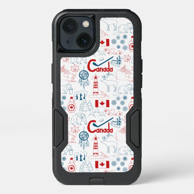 Canada | Symbols Pattern Otterbox iPhone Case (Back)