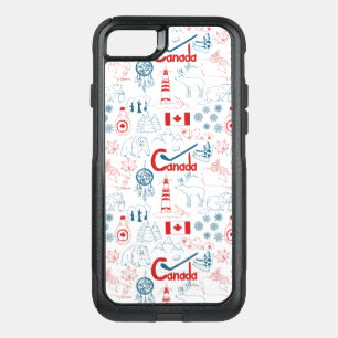 Canada   Symbols Pattern OtterBox Commuter iPhone SE/8/7 Case