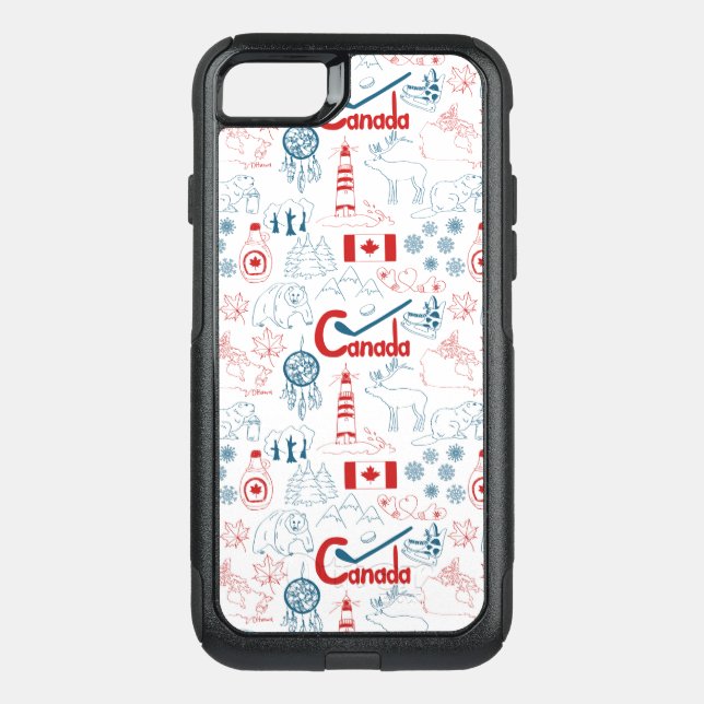 Canada | Symbols Pattern Otterbox iPhone Case (Back)