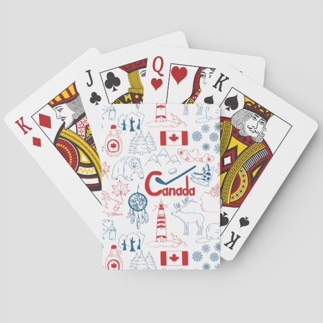 Canada | Symbols Pattern Poker Cards (Back)