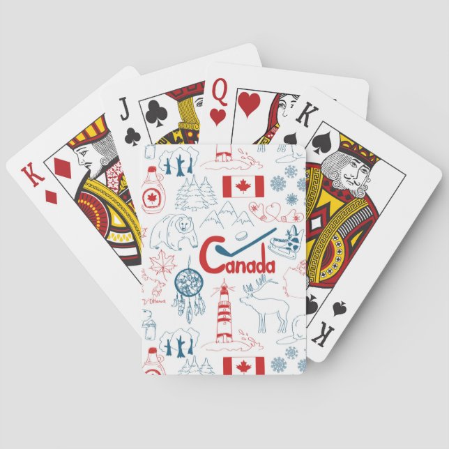 Canada | Symbols Pattern Poker Cards (Back)