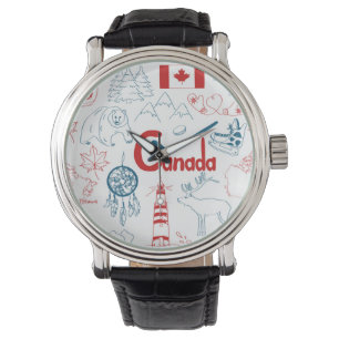 Canada Symbols Pattern Watch