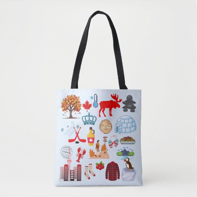  Canada Symbols Tote Bag (Front)