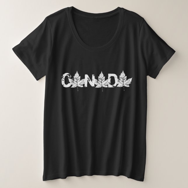 Canada T-shirt Canada Souvenir Shirt Plus Size (Design Front)