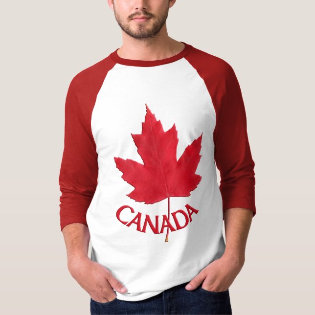 Canada T-Shirts Stencil Canada Maple Leaf Shirt (Front)
